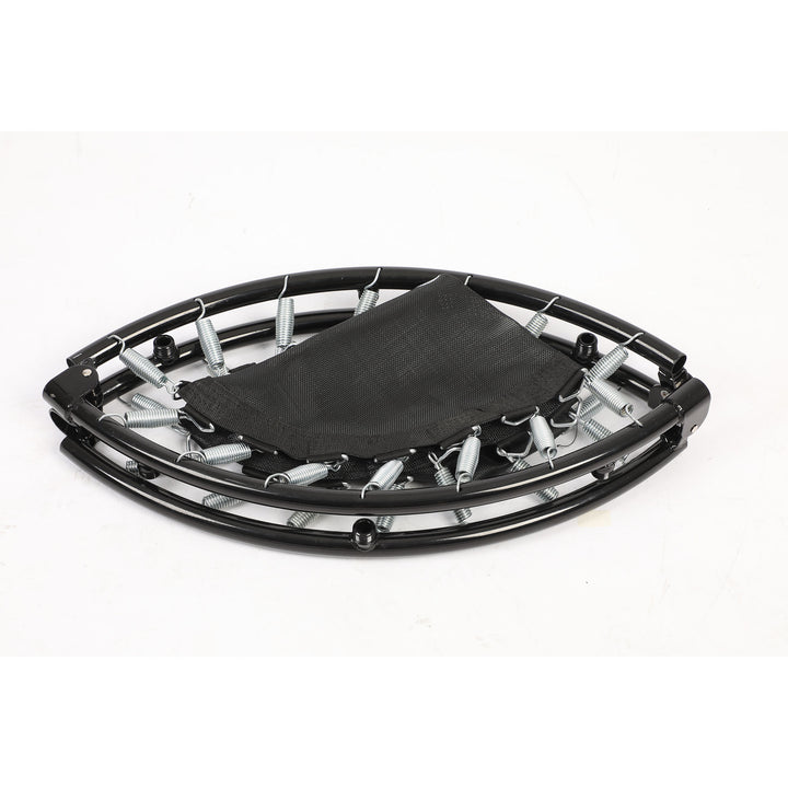 HolaHatha Foldable Mini Trampoline, 36" Round Portable Fitness Rebounder, Black