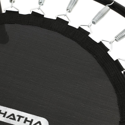 HolaHatha 36 Inch Foldable Mini Trampoline Fitness Rebounder w/Adjustable Handle