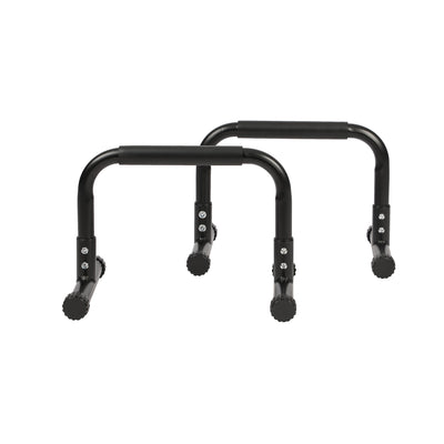 HolaHatha Mini Dip Bar w/Adjustable Foot & Non Slip Foot Covers, Black(Open Box) - VMInnovations
