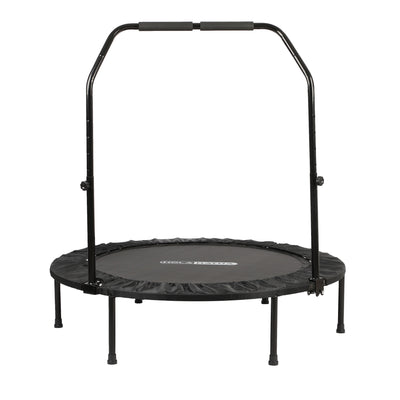 HolaHatha 48 Inch Foldable Mini Fitness Trampoline with Adjustable Handle, Black