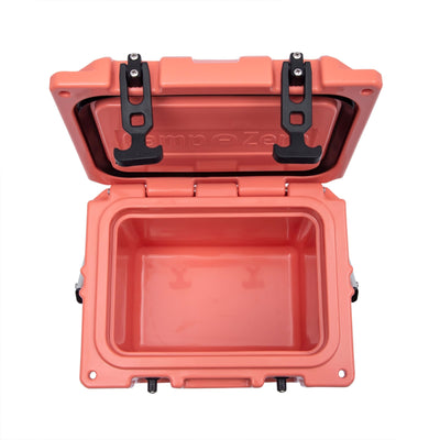 CAMP-ZERO 10 Liter 10.6Qt Cooler w/2 Molded In Cup Holders, Coral (Open Box)