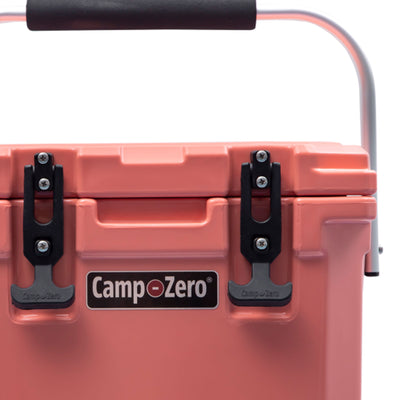 CAMP-ZERO 10 Liter 10.6Qt Cooler w/2 Molded In Cup Holders, Coral (Open Box)