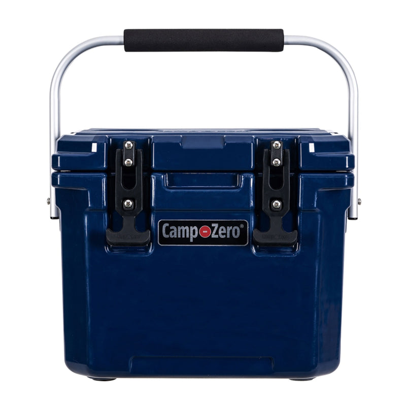 CAMP-ZERO 10 Liter 10.6 Quart Cooler w/ 2 Molded In Cup Holders, Navy (Open Box)