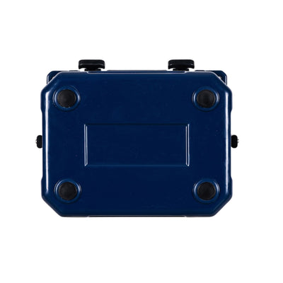 CAMP-ZERO 10 Liter 10.6 Quart Lidded Cooler with 2 Molded In Cup Holders, Navy - VMInnovations