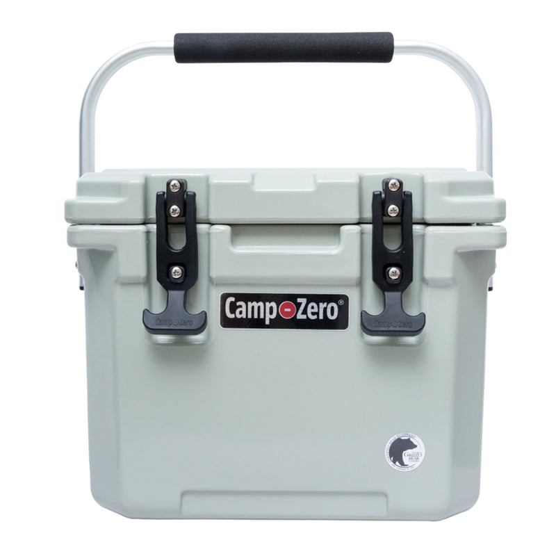 CAMP-ZERO 10 Liter 10.6 Quart Lidded Cooler w/2 Cup Holders, Sage (Open Box)