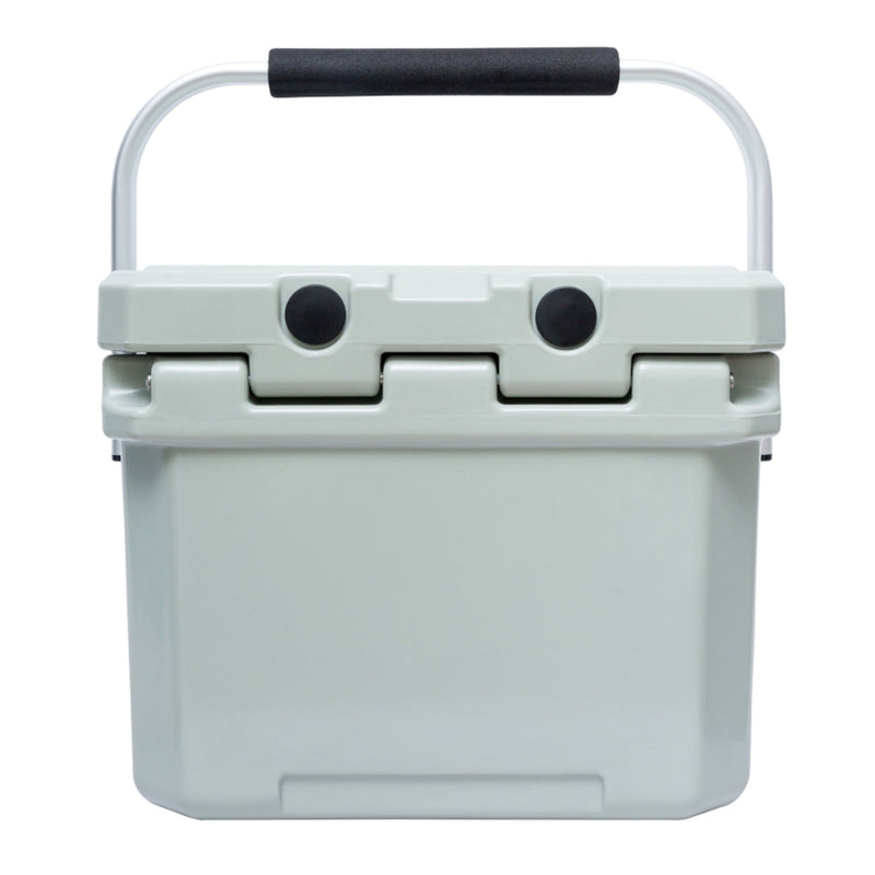 CAMP-ZERO 10 Liter 10.6 Quart Lidded Cooler with 2 Molded In Cup Holders, Sage