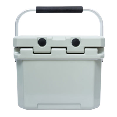 CAMP-ZERO 10 Liter 10.6 Quart Lidded Cooler w/2 Cup Holders, Sage (Open Box)