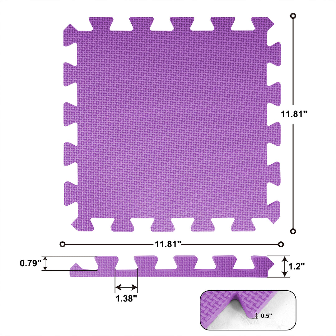 BalanceFrom 36 Tile Thick Interlocking Puzzle Foam Exercise Play Mat (Open Box)