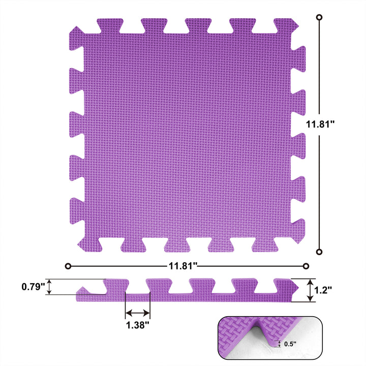 BalanceFrom 36 Tile Thick Interlocking Puzzle Foam Exercise Play Mat (Open Box)
