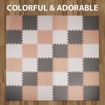 BalanceFrom 16 Tile Thick Interlocking Puzzle Foam Exercise Mat (Open Box) - VMInnovations