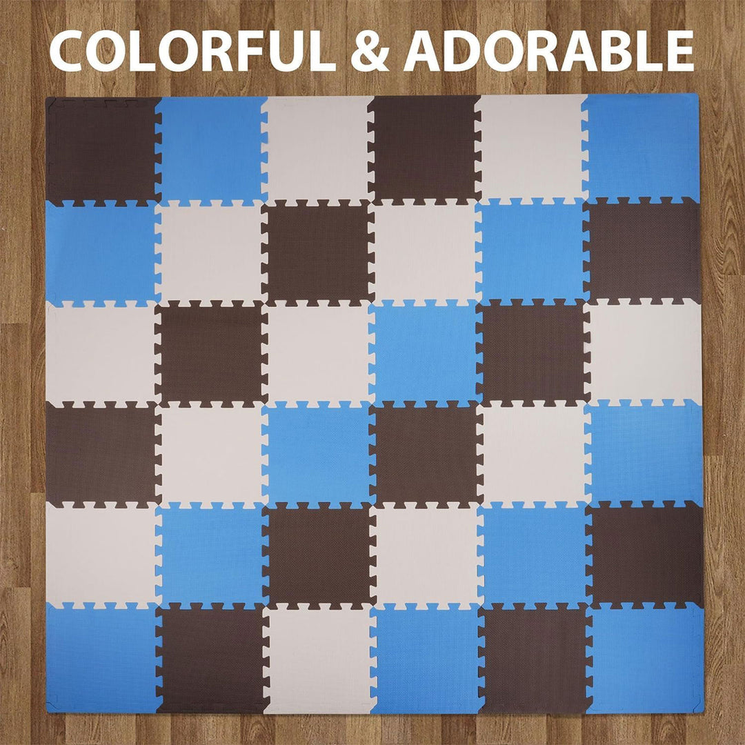 BalanceFrom Fitness 16 Tile Thick Interlocking Puzzle Foam Exercise Mat (Used) - VMInnovations