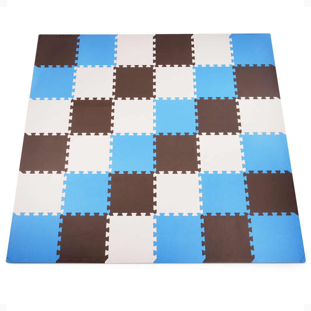 BalanceFrom 36 Tile Thick Interlocking Puzzle Foam Exercise Play Mat (Open Box)