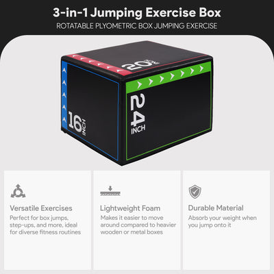 BalanceFrom 10lb Versatile 3 in 1 Plyometric Jumping Exercise Box (Open Box)