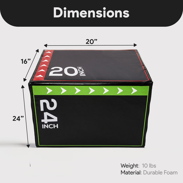 BalanceFrom Fitness 10 Pound Versatile 3 in 1 Plyometric Jumping Exercise Box - VMInnovations