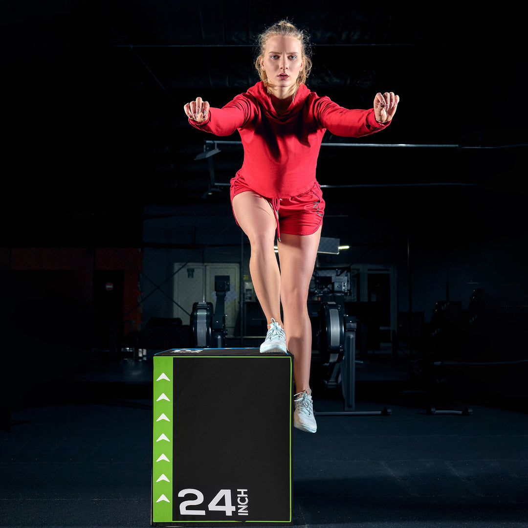 BalanceFrom Fitness 10 Pound Versatile 3 in 1 Plyometric Jumping Exercise Box - VMInnovations