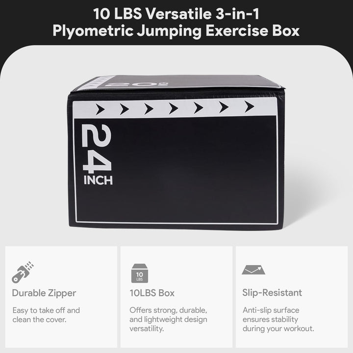BalanceFrom 10lb Versatile 3 in 1 Plyometric Jumping Exercise Box (Open Box)