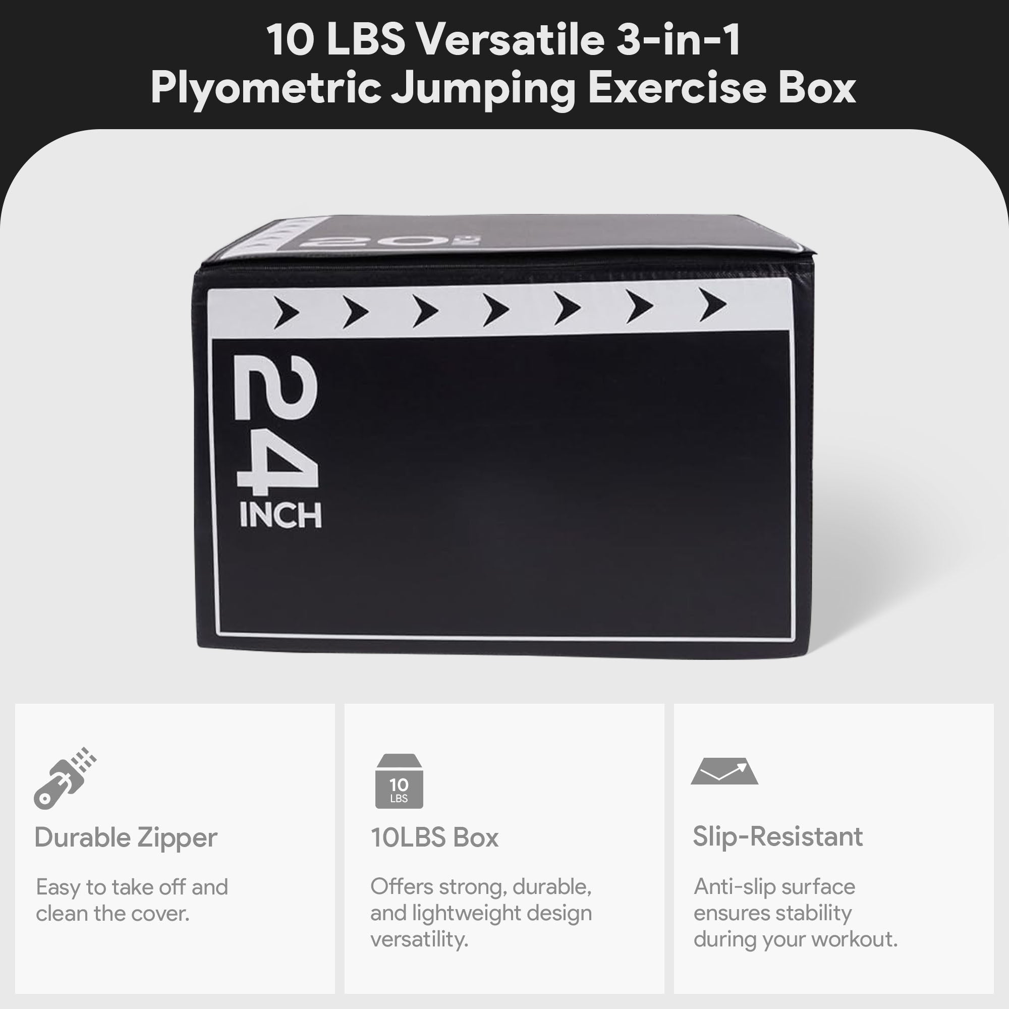 BalanceFrom Fitness 10lb Versatile 3 in 1 Plyometric Jumping Exercise Box (Used) - VMInnovations