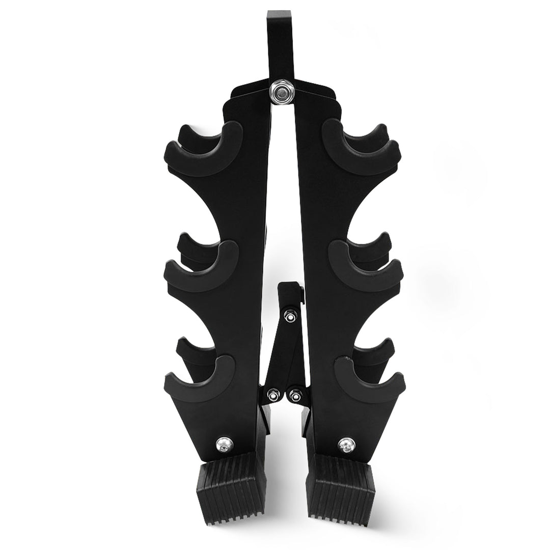 BalanceFrom Fitness 50LBS Neoprene Coated Dumbbell Set w/Stand, Black(For Parts)