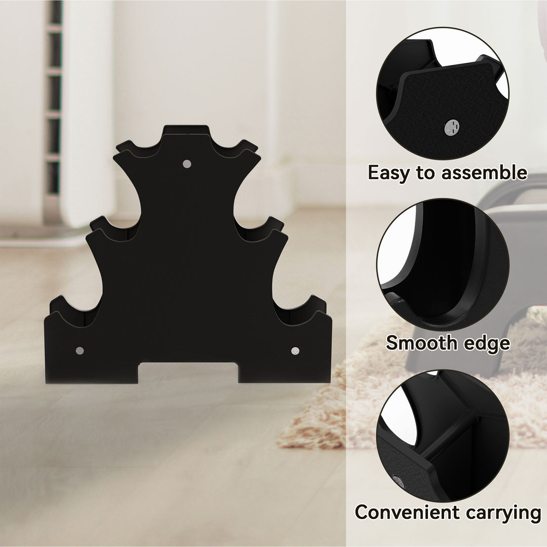 BalanceFrom Fitness 20 Pound Neoprene Coated Dumbbell Set with Stand, Black - VMInnovations