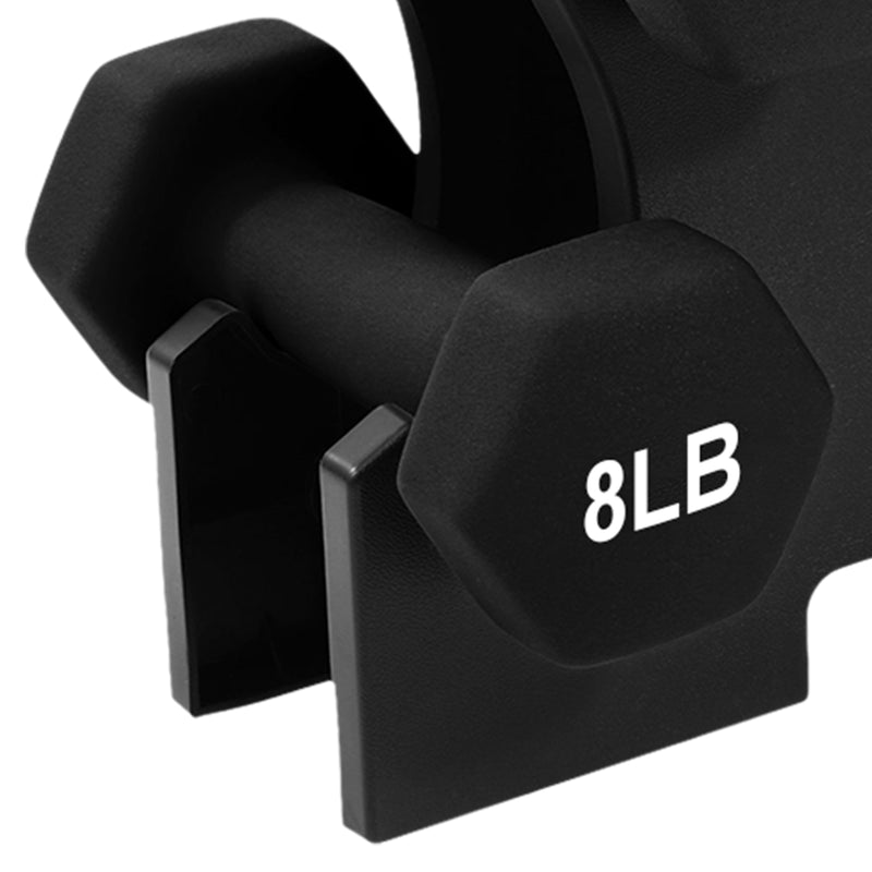 BalanceFrom Neoprene Dumbbells, 3 Pair Hand Weights Set with Stand, 32 Lb, Black