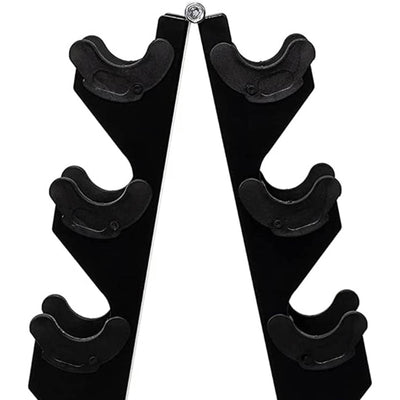 BalanceFrom Fitness 76 Pound Neoprene Coated Dumbbell Set with Stand, Multicolor - VMInnovations