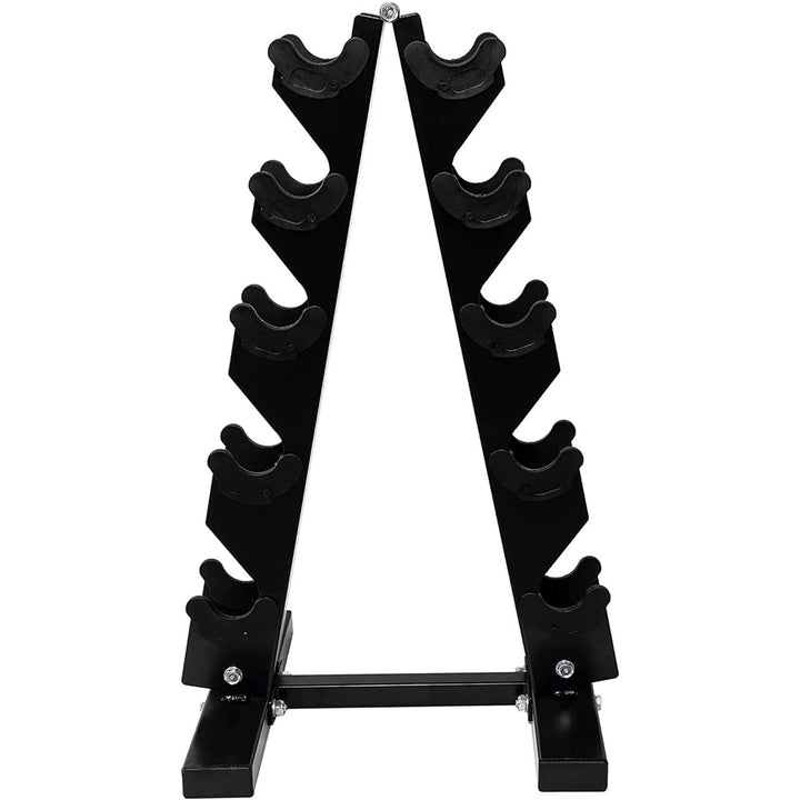 BalanceFrom Fitness 76lb Neoprene Coated Dumbbell Set w/Stand (Open Box)