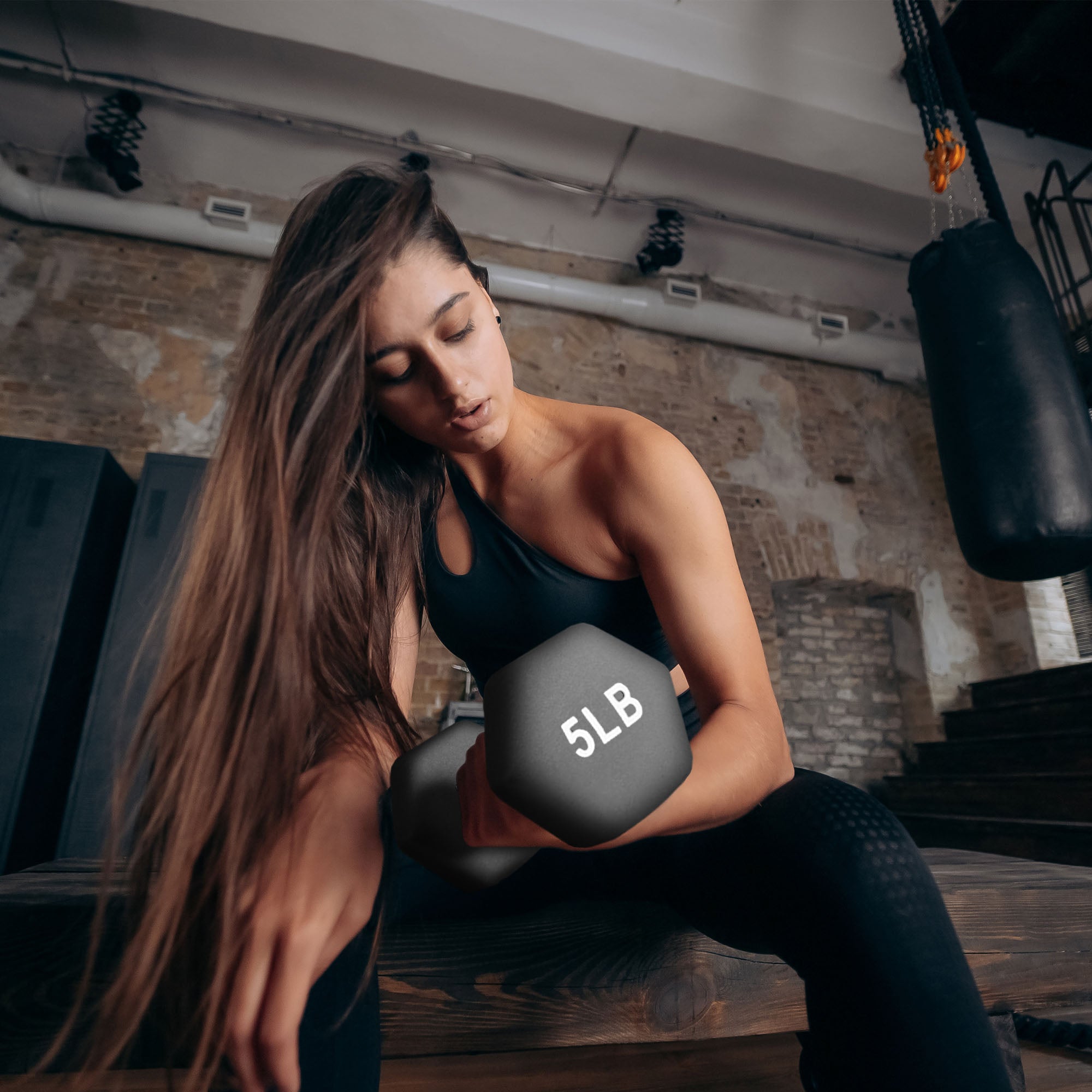 BalanceFrom Fitness 106lb Neoprene Coated Dumbbell Set with Stand, Black (Used) - VMInnovations