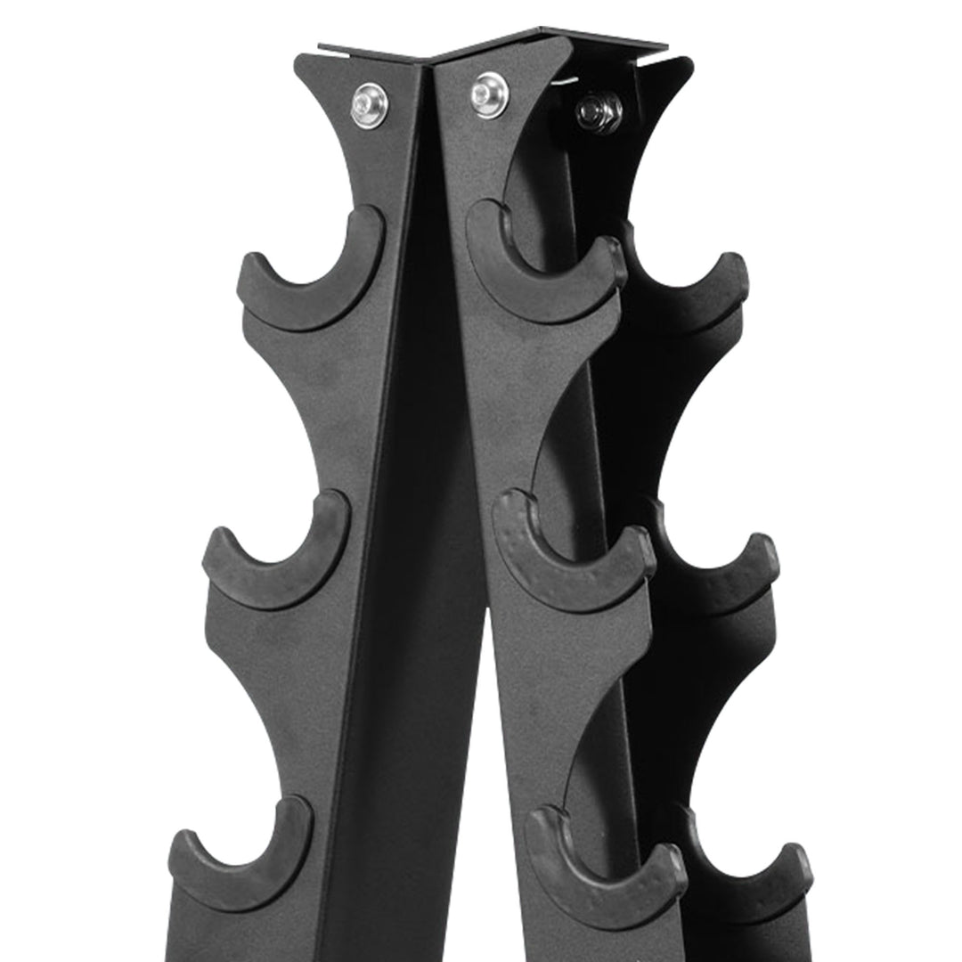 BalanceFrom Fitness 106lb Neoprene Coated Dumbbell Set w/Stand, Black (Open Box)