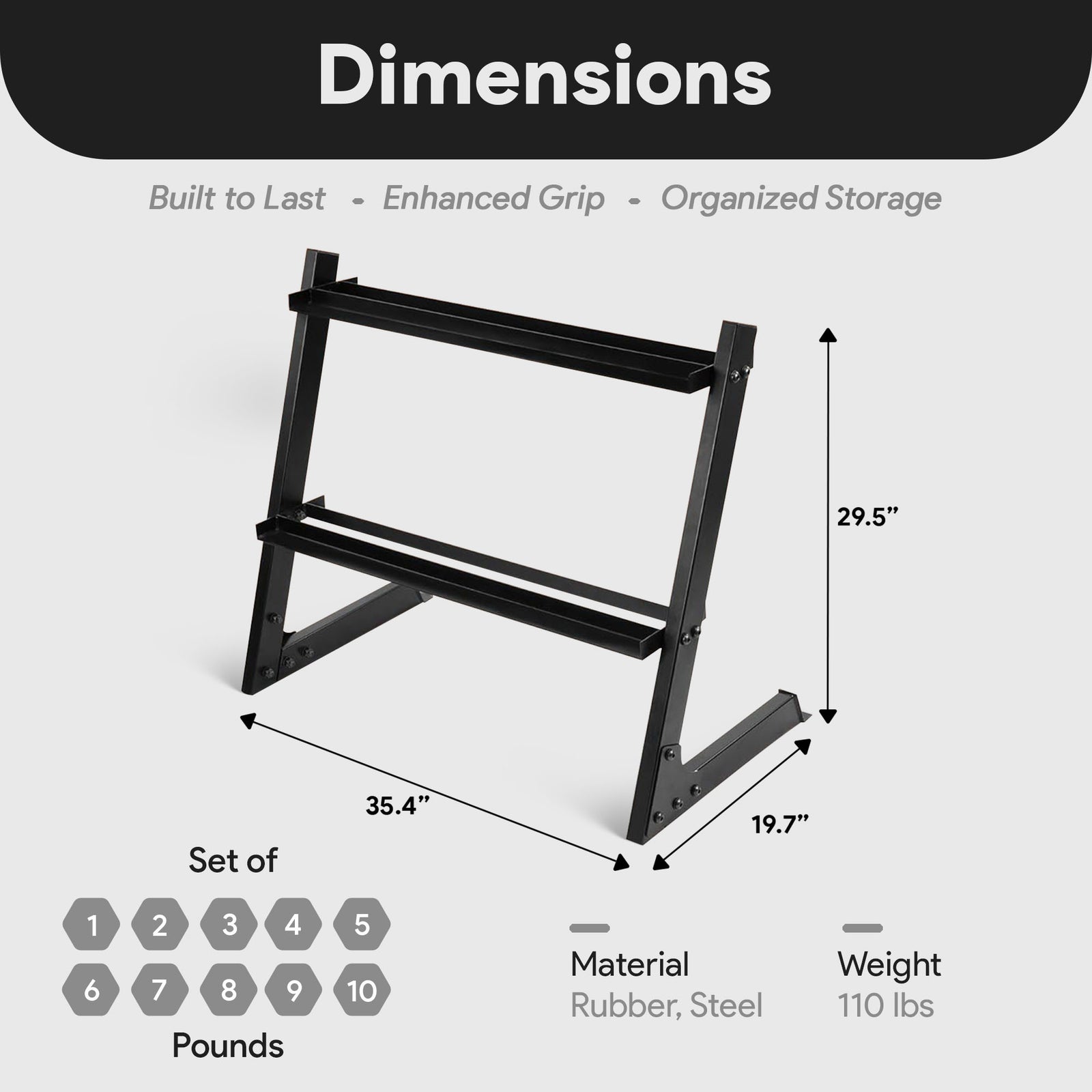 BalanceFrom Fitness 110 Pound Neoprene Coated Dumbbell Set w/ Stand (For Parts) - VMInnovations