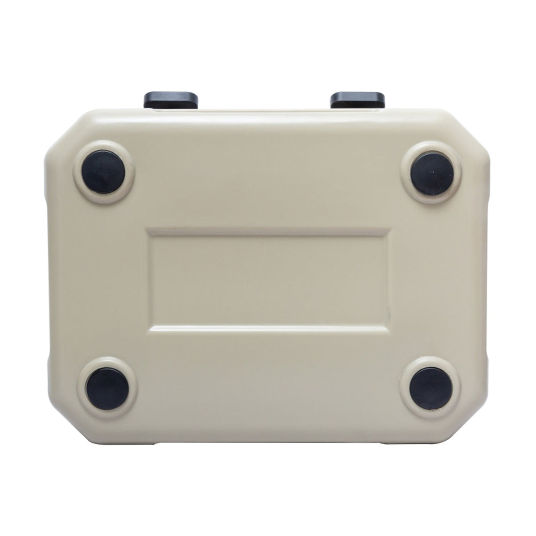 CAMP-ZERO 10 L 10.6 Qt Lidded Cooler w/ 2 Molded In Cup Holders, Beige(Open Box) - VMInnovations