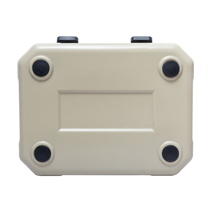 CAMP-ZERO 10 L 10.6 Qt Lidded Cooler w/ 2 Molded In Cup Holders, Beige(Open Box) - VMInnovations