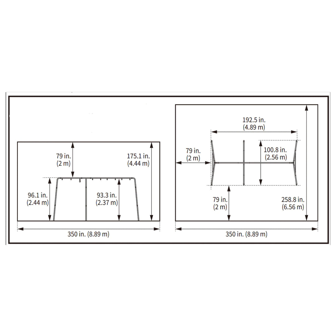 gobaplay Modular Steel Outdoor Adventure Swing Set Extension Package (Used)