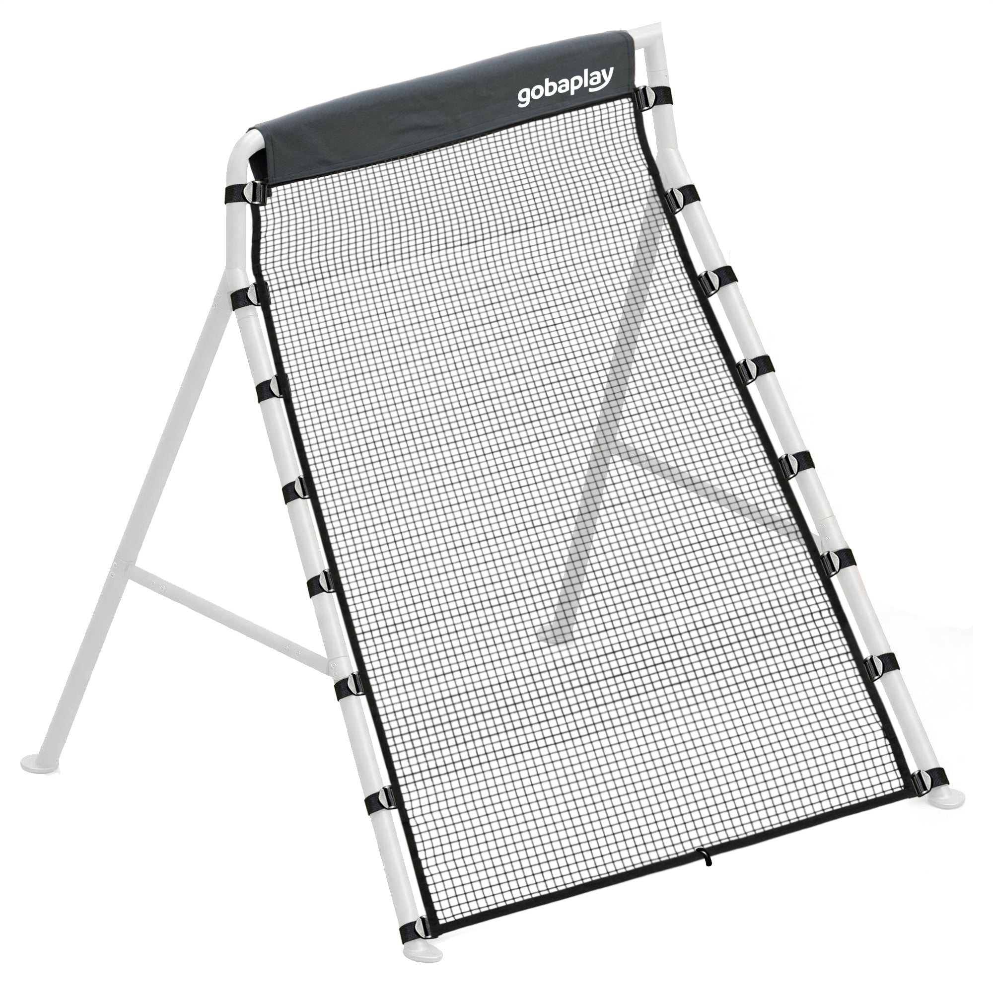 gobaplay Outdoor Multi Sport Bounce Back Net for Swing Set, Black (Open Box)