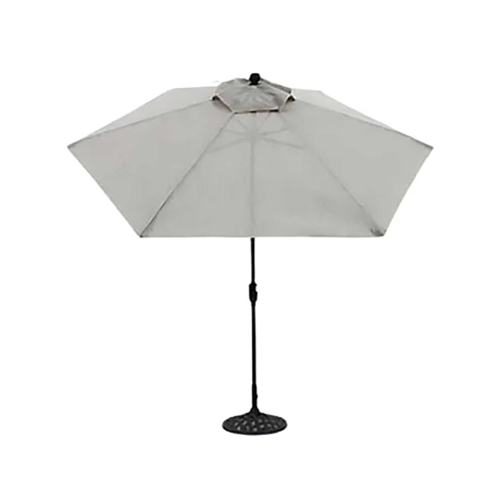 Four Seasons Courtyard Palermo Market Patio Umbrella with Push Button Tilt, Gray - VMInnovations