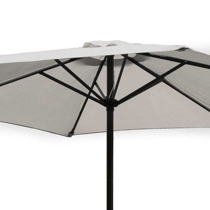 Four Seasons Courtyard Palermo Market Patio Umbrella with Push Button Tilt, Gray