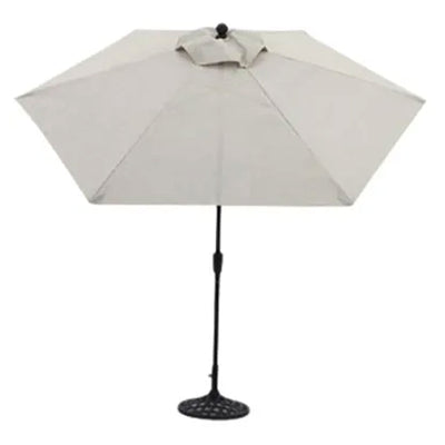 Four Seasons Courtyard 9' Naples Market Patio Umbrella, Natural Fabric (Used)