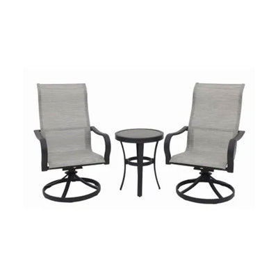 Four Seasons Courtyard 3pc Aluminum Bistro Set w/Swivel Rockers (Open Box) - VMInnovations