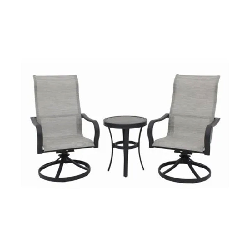 Four Seasons Courtyard 3pc Aluminum Bistro Set w/Swivel Rockers (Open Box)