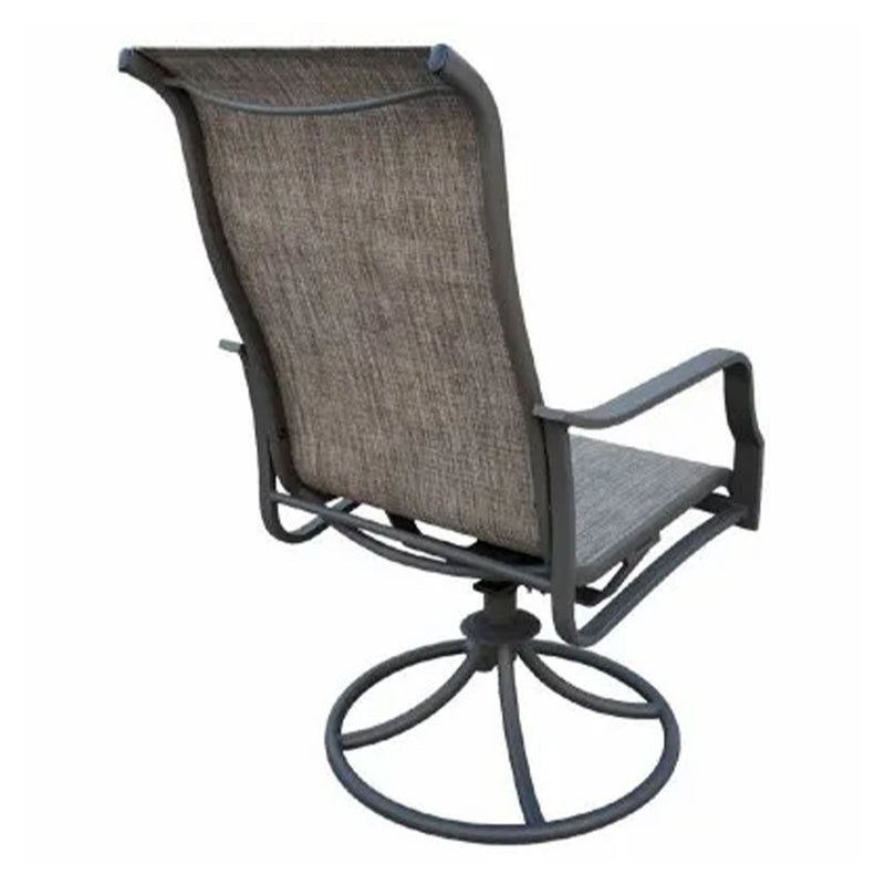 Four Seasons Courtyard Tuscany 6 Piece Swivel Rocker Chair Set w/ Aluminum Frame