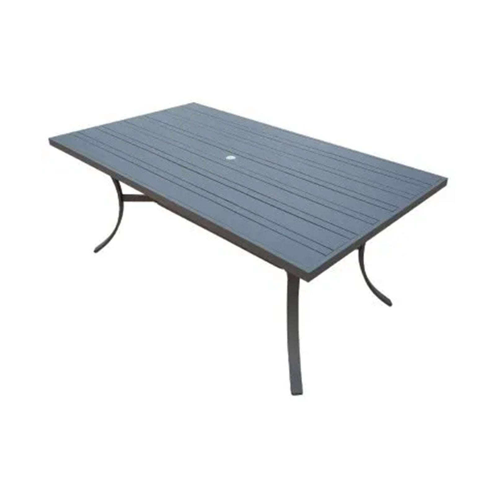Four Seasons Courtyard Tuscany 72 x 39" Aluminum Dining Table, Black (Used) - VMInnovations