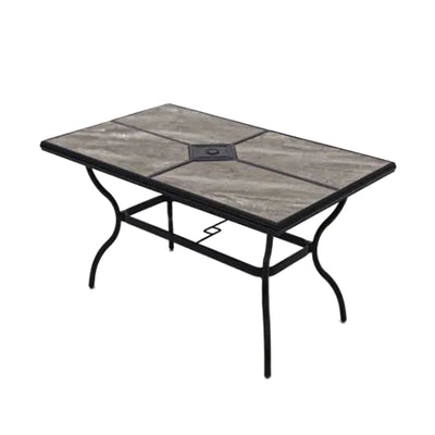 Four Seasons Courtyard Drop In Tile Dining Table with Porcelain Top (Used)