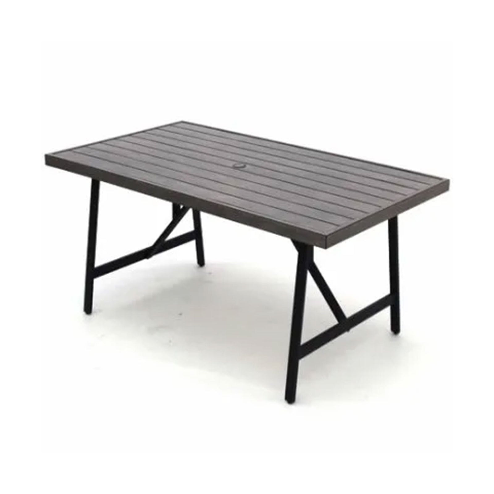 Four Seasons Courtyard Norwalk Slat Top Aluminum All Weather Patio Dining Table - VMInnovations