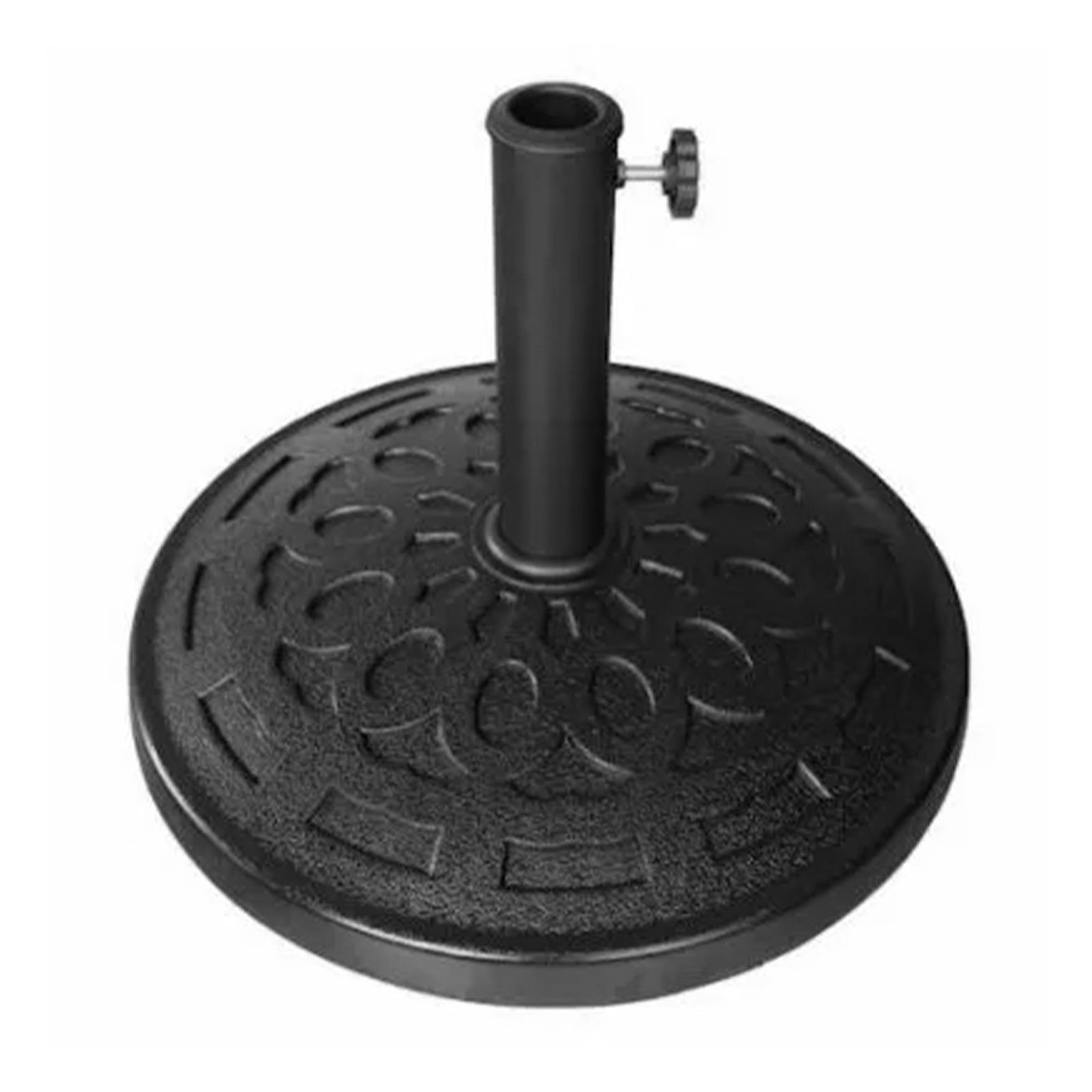 Four Seasons Courtyard 18 Inch Umbrella Base Fits Up To 2" Umbrella Pole, Black - VMInnovations