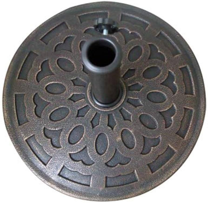 Four Seasons Courtyard 18" Umbrella Pole Base Fits Up To 2" Pole, Bronze (Used)