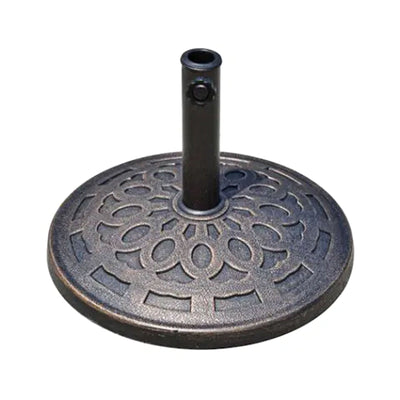 Four Seasons Courtyard 18" Umbrella Pole Base Fits Up To 2" Pole, Bronze (Used)