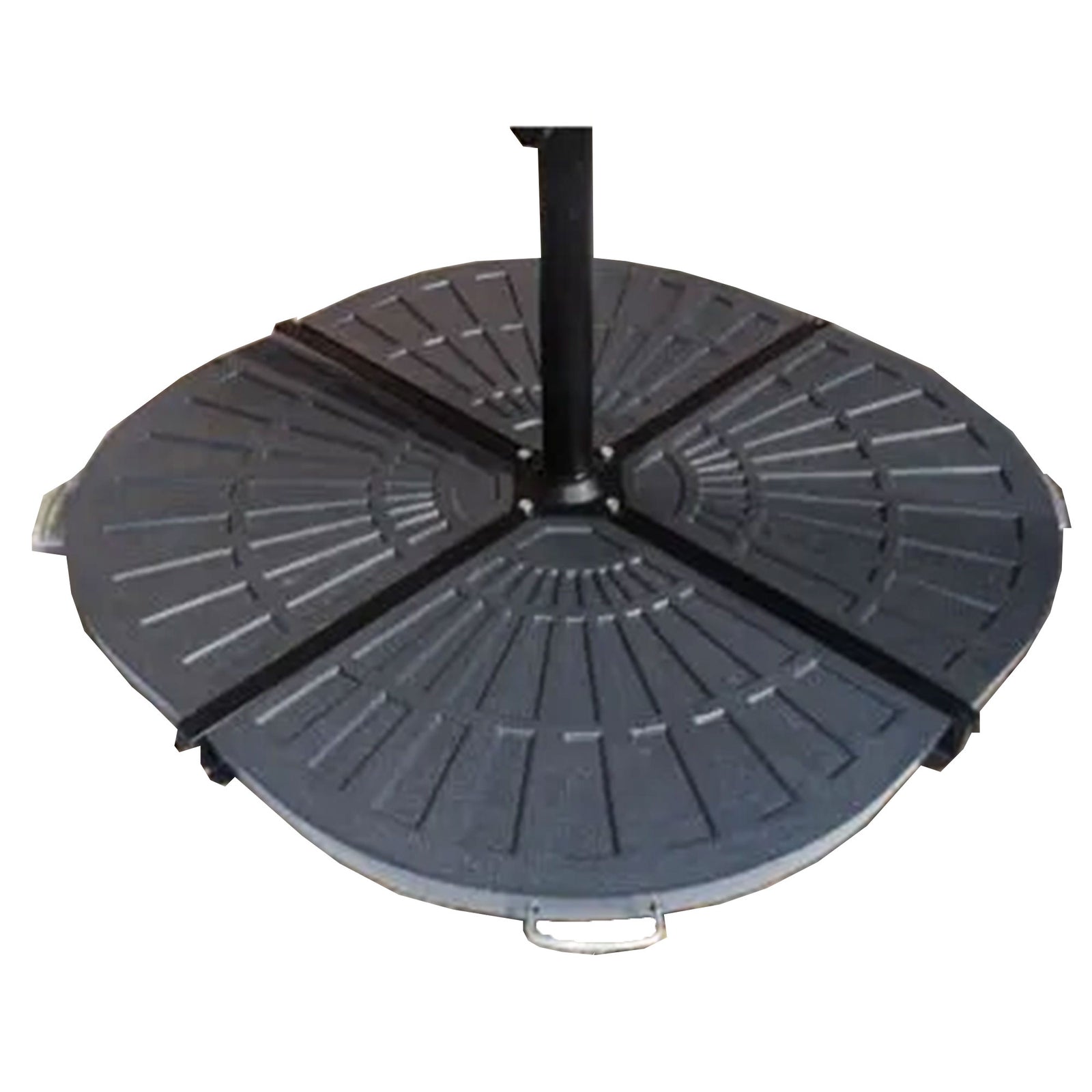Four Seasons Courtyard 32lb Compact Cross Base for Offset Umbrella, Black (Used) - VMInnovations