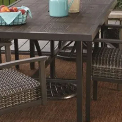 Four Seasons Courtyard Nantucket 40 x 72 Inch All Weather Patio Dining Table - VMInnovations