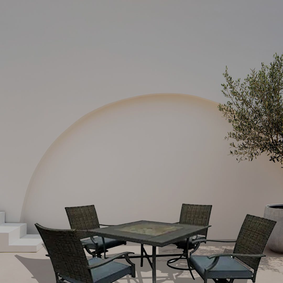 Four Seasons Courtyard Belmont 5 Piece All Weather Patio Furniture Dining Set