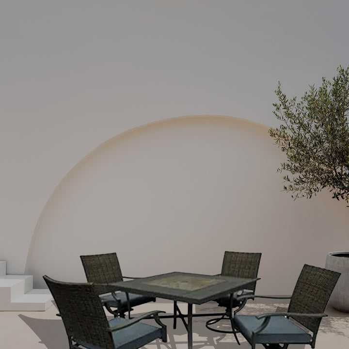 Four Seasons Courtyard Belmont 5 Piece All Weather Patio Furniture Dining Set