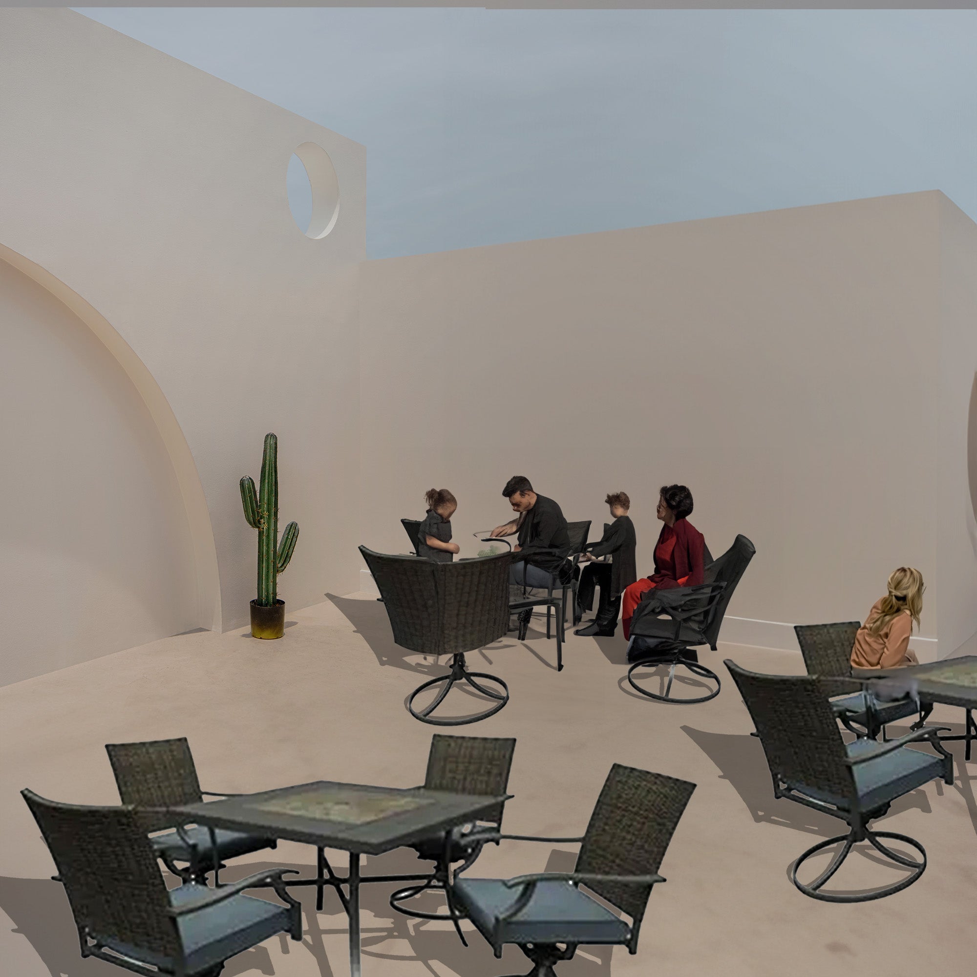 Four Seasons Courtyard 5pc All Weather Patio Furniture Dining Set (Open Box) - VMInnovations